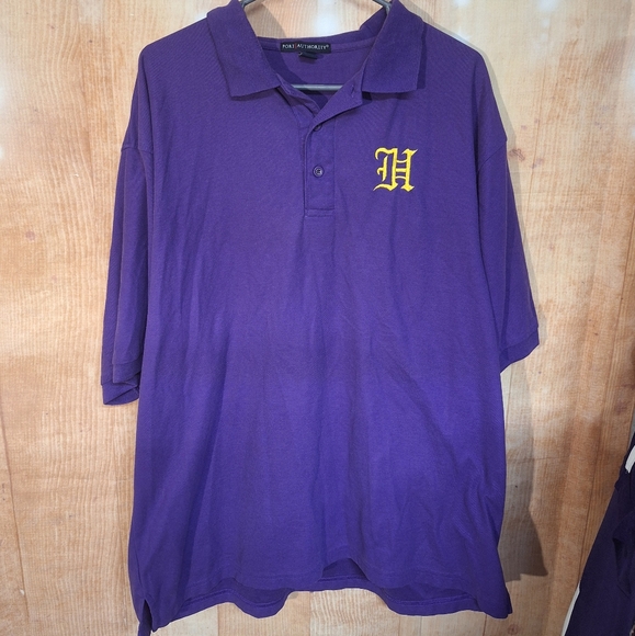 Port Authority Purple Short Sleeve Tee Casual - Picture 1 of 4